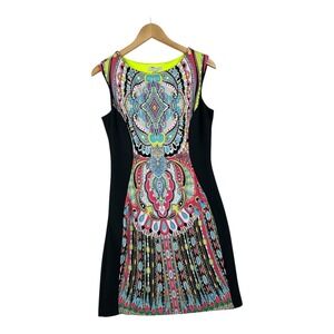 Sandra Darren Sheath Ponte Lined Paisley Print Dress size‎ 6 Multicolor